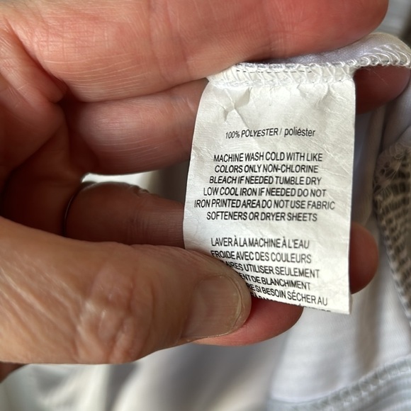 NWT Ben Hogan Performance Striped Polo Shirt Men’s 2XL Bright White/Gray - Picture 6 of 7